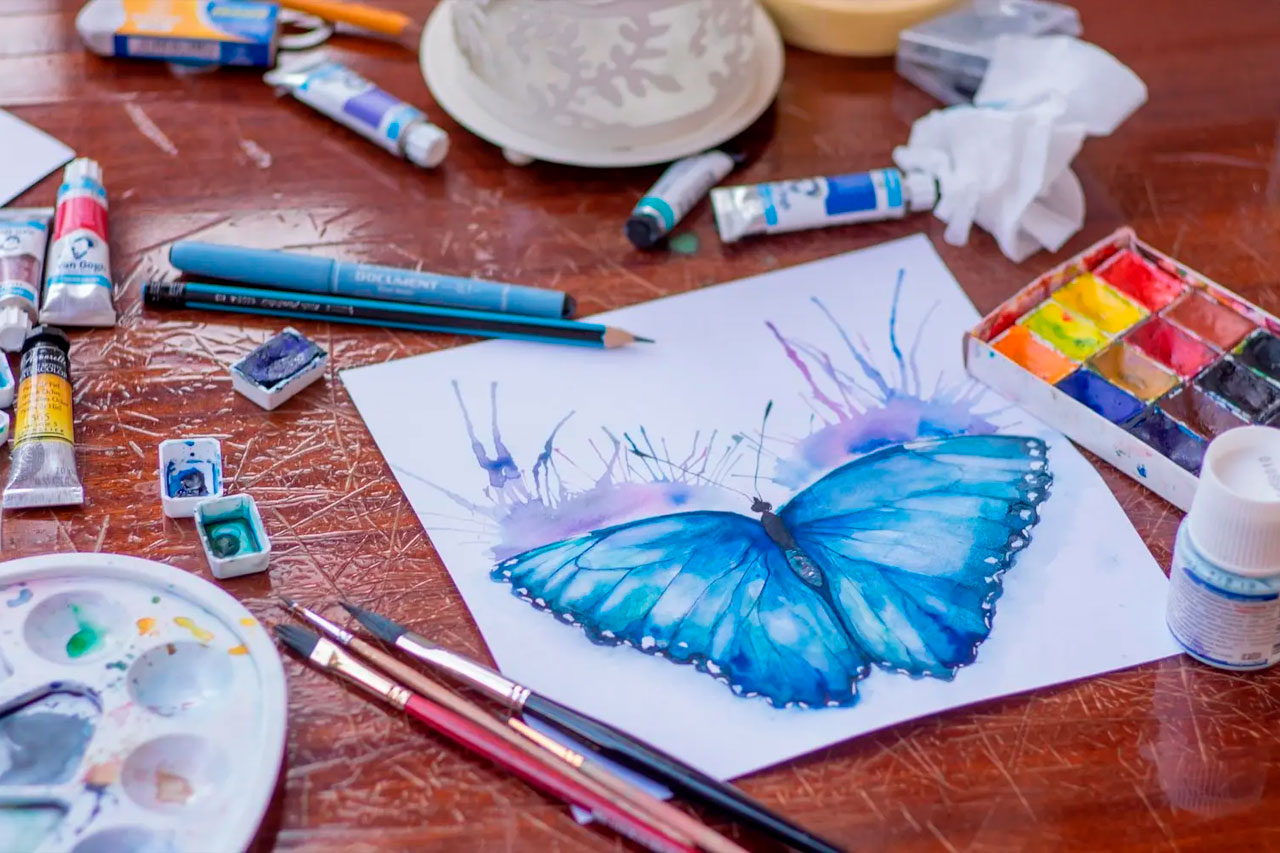 Foto pintura acuarela